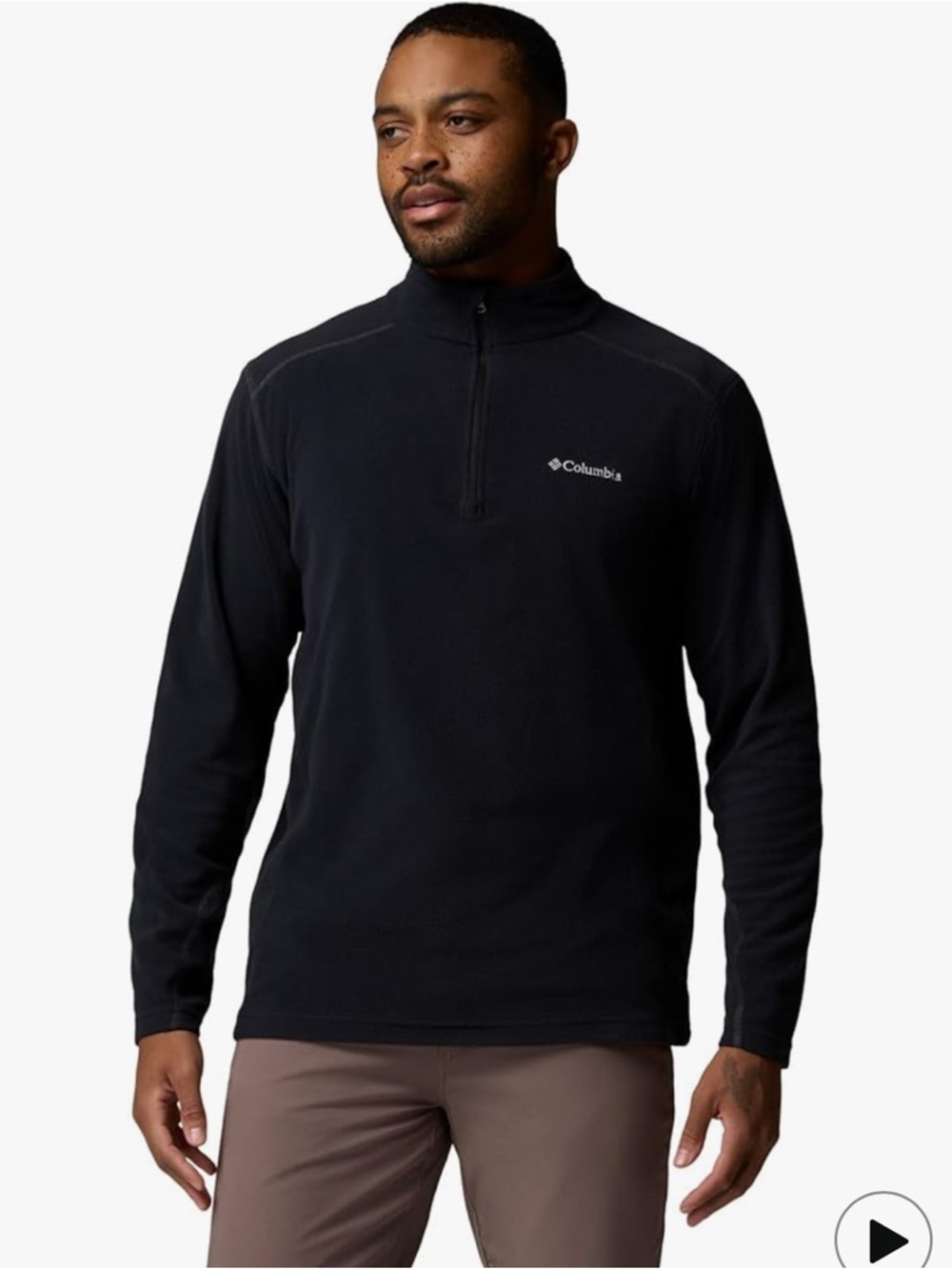 Columbia Black Half-Zip Fleece Pullover